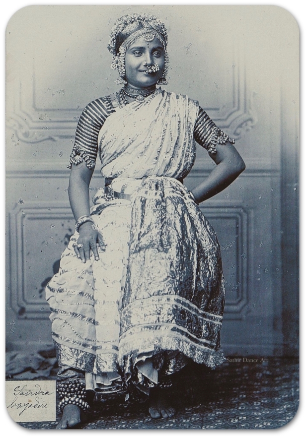 Tanjore Gnyana (1857-1922) Sathir Dance Art©1995 restored image.